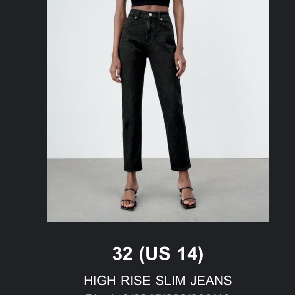 Zara High Rise Slim Jeans